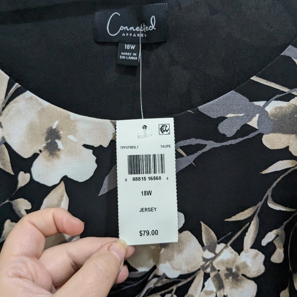 Connected Plus Size Floral Dress - 18W - Picture 9 of 10